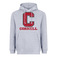 Heather Grey cornell big red Heavyweight Hoodie - Craftify