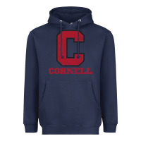 Navy cornell big red Heavyweight Hoodie - Craftify
