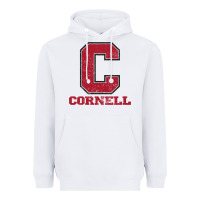 White cornell big red Heavyweight Hoodie - Craftify