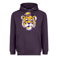 Plum Vintage Louisiana State Tiger Mascot Heavyweight Hoodie - Craftify