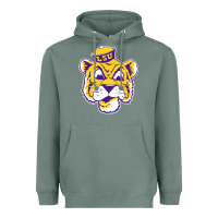 Sage Vintage Louisiana State Tiger Mascot Heavyweight Hoodie - Craftify