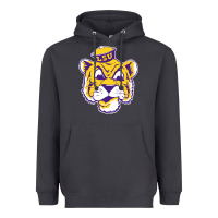 Smoke Vintage Louisiana State Tiger Mascot Heavyweight Hoodie - Craftify
