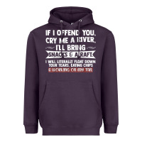 Plum If I Offend You Cry Me A River Funny Saying Sarcastic Heavyweight Hoodie - Craftify