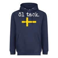 Navy Swedish Beer Please Ol Tack Heavyweight Hoodie - Craftify