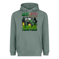 Sage just a girl who loves tractors Heavyweight Hoodie - BarkalooDesign