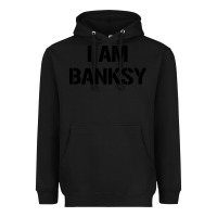 Black i am banksy Heavyweight Hoodie - Craftify