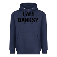 Navy i am banksy Heavyweight Hoodie - Craftify