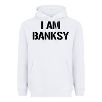 White i am banksy Heavyweight Hoodie - Craftify