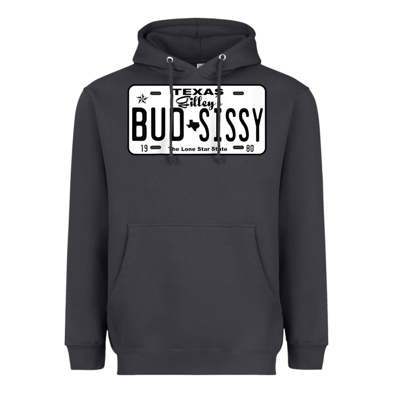 Country Love Gilley's Bud N Sissy Texas Cowboy License Gift Raglan Bas Heavyweight Hoodie by Craftify | Teevron