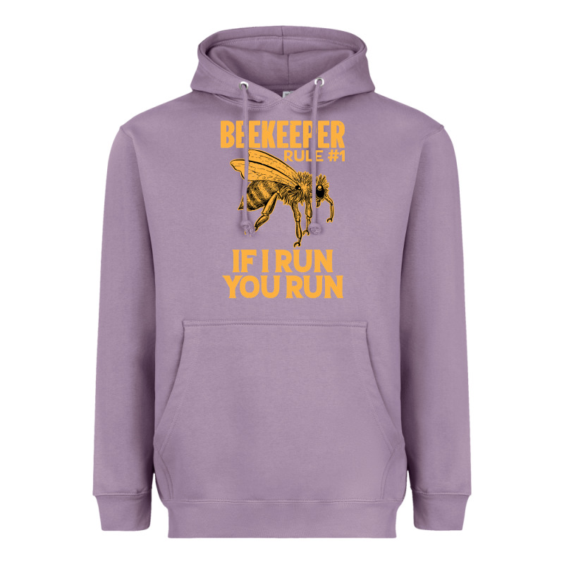 Bee Beekeeper If I Run You Run Bumble Bee Humour 449 Hive Beekeeping Heavyweight Hoodie by Craftify | Teevron