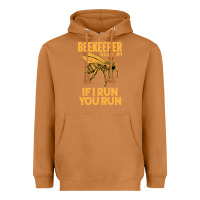 Meerkat bee beekeeper if i run you run bumble bee humour 449 hive beekeeping Heavyweight Hoodie - Craftify
