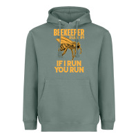 Sage bee beekeeper if i run you run bumble bee humour 449 hive beekeeping Heavyweight Hoodie - Craftify