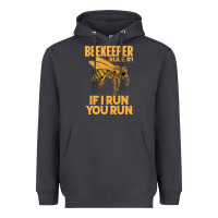 Smoke bee beekeeper if i run you run bumble bee humour 449 hive beekeeping Heavyweight Hoodie - Craftify
