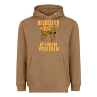Toasted Coconut bee beekeeper if i run you run bumble bee humour 449 hive beekeeping Heavyweight Hoodie - Craftify