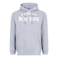 Heather Grey Made In New York NY City NYC New Yorker My Home State Pride Premium T- Heavyweight Hoodie - Craftify
