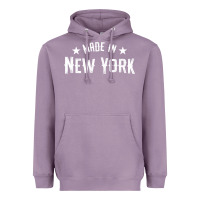 Lavender Made In New York NY City NYC New Yorker My Home State Pride Premium T- Heavyweight Hoodie - Craftify