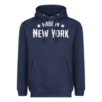 Navy Made In New York NY City NYC New Yorker My Home State Pride Premium T- Heavyweight Hoodie - Craftify