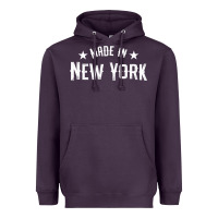 Plum Made In New York NY City NYC New Yorker My Home State Pride Premium T- Heavyweight Hoodie - Craftify