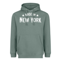 Sage Made In New York NY City NYC New Yorker My Home State Pride Premium T- Heavyweight Hoodie - Craftify
