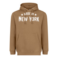 Toasted Coconut Made In New York NY City NYC New Yorker My Home State Pride Premium T- Heavyweight Hoodie - Craftify