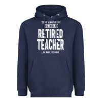 Navy Retired Teacher Heavyweight Hoodie - Craftify