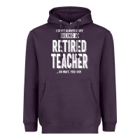 Plum Retired Teacher Heavyweight Hoodie - Craftify