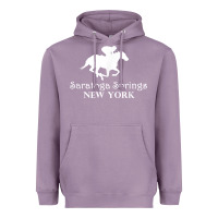 Lavender Saratoga Springs New York Horse Racing Jockey Heavyweight Hoodie - Craftify