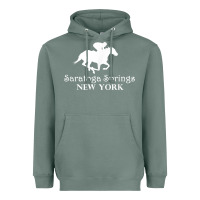 Sage Saratoga Springs New York Horse Racing Jockey Heavyweight Hoodie - Craftify