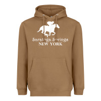 Toasted Coconut Saratoga Springs New York Horse Racing Jockey Heavyweight Hoodie - Craftify