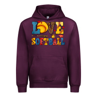 Mauve Wine love softball Urban Hoodie - AdoDesignShop