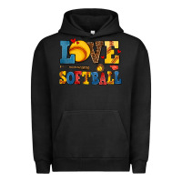 Pigment Black love softball Urban Hoodie - AdoDesignShop
