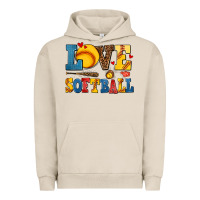 Pigment French Oak love softball Urban Hoodie - AdoDesignShop