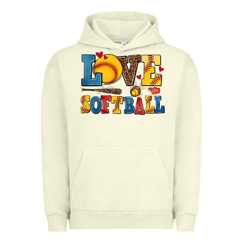 Love Softball Urban Hoodie by AdoDesignShop | Teevron