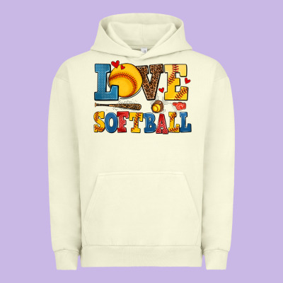 Love Softball Urban Hoodie Designed By Adodesignshop
