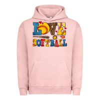 Pigment Salmon love softball Urban Hoodie - AdoDesignShop