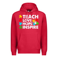 Cardinal Teach Love Hope Inspire Premium Hoodie - CowhideDigitalArt
