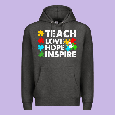 Teach Love Hope Inspire Premium Hoodie Designed By Cowhidedigitalart