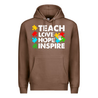 Chestnut Teach Love Hope Inspire Premium Hoodie - CowhideDigitalArt