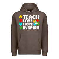 Coffee Teach Love Hope Inspire Premium Hoodie - CowhideDigitalArt