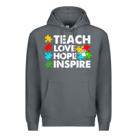 Rock Teach Love Hope Inspire Premium Hoodie - CowhideDigitalArt