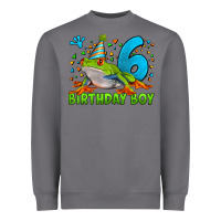Storm birthday boy frog age 6 Heavyweight Sweatshirt - LillyAllenDesigns