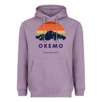 Lavender Okemo Vermont Skiing Snowboarding Hikers Gifts for VT Travel Heavyweight Hoodie - InspiraDesign