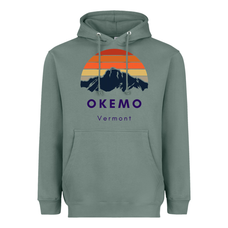 Okemo Vermont Skiing Snowboarding Hikers Gifts For Vt Travel Heavyweight Hoodie by InspiraDesign | Teevron