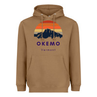 Toasted Coconut Okemo Vermont Skiing Snowboarding Hikers Gifts for VT Travel Heavyweight Hoodie - InspiraDesign
