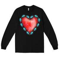 Black Gemstone Red Heart Long Sleeve Tee - Jasminsmagicworld