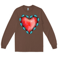 Chestnut Gemstone Red Heart Long Sleeve Tee - Jasminsmagicworld