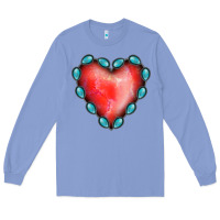 Colony Blue Gemstone Red Heart Long Sleeve Tee - Jasminsmagicworld