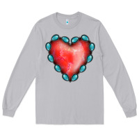 Moon Dust Gemstone Red Heart Long Sleeve Tee - Jasminsmagicworld