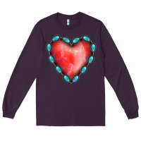 Plum Gemstone Red Heart Long Sleeve Tee - Jasminsmagicworld