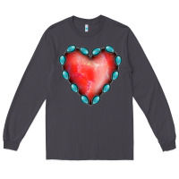 Smoke Gemstone Red Heart Long Sleeve Tee - Jasminsmagicworld